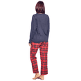 thumbnail image 2 of Ashford & Brooks Women’s Pajama Set | Cotton Knit Top & Flannel Pants Sleepwear PJs, 2 of 5