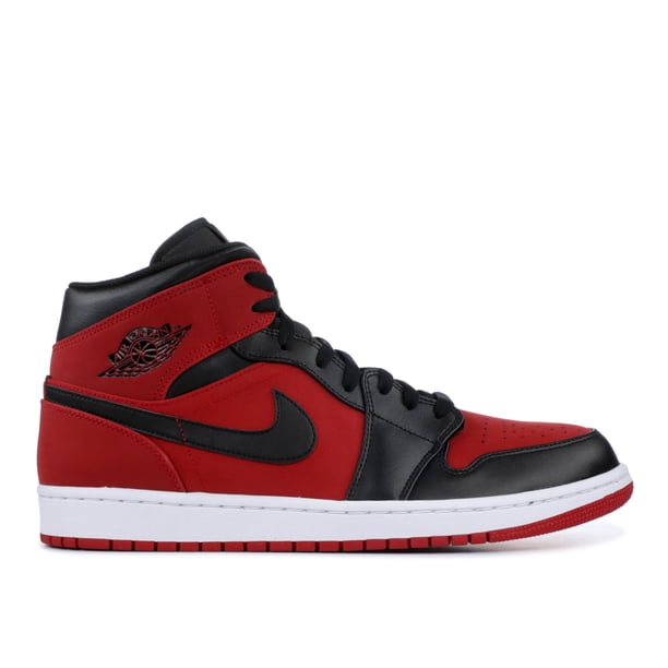 jordan air 1 mid black gym red