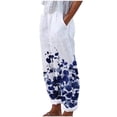 thumbnail image 1 of Pantalones largos con estampado de bolsillo suelto informal de verano para mujer a la moda Fridja  alkflakhf33064, 1 of 5