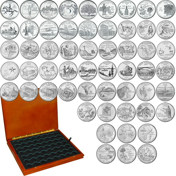 Uncirculated State Quarters, Complete Set of 56