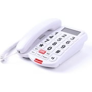 Dododuck Corded Big Button Phone for Seniors, Caller ID, Loud Ringer, Adjustable Volume, Long Cord, No Answering System