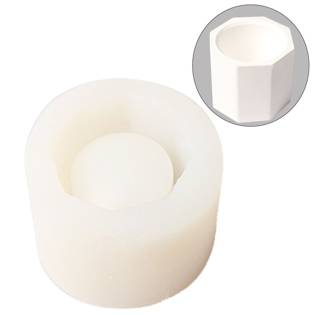 Coofit Plant Pot Epoxy Mold Octagon Flower Pot Resin Mold Fondant Silicone Mold