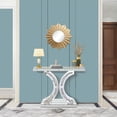 thumbnail image 3 of GA Home Silver Mirrored Console Table with Crushed Diamond Inlay, 39.4'' Long Glass Entryway Sofa Table, C-Shaped Base Modern Accent Narrow Table for Living Room, Hallway, Foyer, Entrance, 3 of 7