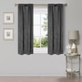 thumbnail image 2 of Superior Wave Blackout Rod Pocket Curtains Panel Set, Gray, 26" x 63", 2 of 7
