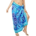 thumbnail image 2 of HAPPY BAY Women's Beachwear Sarong Coverups Bikini Skirt Swimsuit Swim Cover up Summer Wraps Bathing suit Swimwear Beach Wrap Skirts for Women One Size Abstract, Blue, 2 of 5