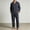 Black-A, variant on Ecqkame Cotton Pajamas for Men Set Plaid Long Sleeve Lapel Button Down Tops Elastic Waist Pants Casual Comfy 2 Piece Sleepwear Sets Navy XL