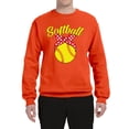 thumbnail image 2 of Wild Bobby, Cute Ribbon Bow Softball Mom Gift, Mother's Day, Unisex Crewneck Graphic Sweatshirt, Orange, Small, 2 of 3