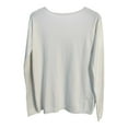 thumbnail image 5 of Fall Sweaters Women Cozy Knit Sweaters Loose Fit Round Neck Pullover Versatile Solid Layering Shirt Knitted Sweater White XL, 5 of 7