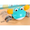 thumbnail image 4 of Baby bath water toy, Crawling Crab Baby Toy, Upgraded Tummy Time Gifts for Newborn Babies 3-6 6-12 Month, Light-Up Walking Dancing Moving Crab with Music & Obstacle Avoidance, Rechargeable (green), 4 of 5