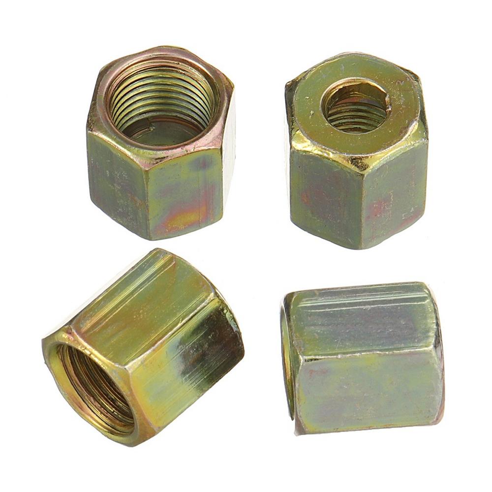 15-Piece Brake Line Fitting Kit - 3/16" Tube With 3/8-24 Threads (5 Unions, 10 Nuts) - Brass, Rust-Resistant