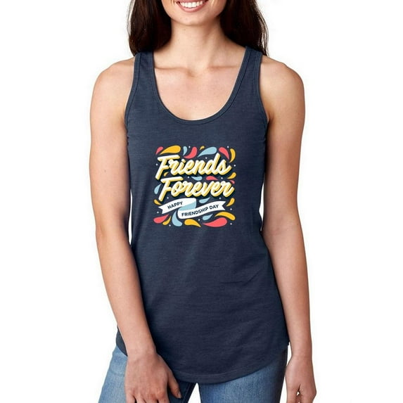 Friends Forever Color Drops Racerback Tank Women -Image by Shutterstock, Female Large