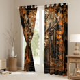 thumbnail image 3 of Castle Fairy Safari Deer Blackout Curtains Set of 2 (52x84 Each) for Teens,Vintage Autumn Tree Branches Window Curtains,Jungle Animal Wildlife Curtains and Drapes,Microfiber Bedroom Decor, 3 of 6