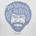 thumbnail image 3 of Teelocity Bob Ross No Worries Be Happy Graphic T-Shirt (White, 2X-Large), 3 of 3