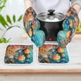 thumbnail image 6 of Underwater World Ship Coral Insulated Gloves And Pot Mats (four Piece Set), 6 of 6