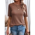 thumbnail image 3 of Camisetas Dokotoo Summer 2025 para mujer, cuello redondo y manga corta, 3 of 6