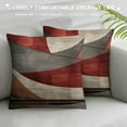 thumbnail image 3 of COMIO Abstract Spiral Throw Pillow Covers Retro Burgundy Red Gray Geometric Stripes Lines Cushion Covers for Teens Men Women Modern Simple Style Cushion Cases for Living Room Couch, 3 of 5