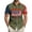 Army Green, variant on Men's USA 250th Anniversary Shirts with Patriotic Flag Prints & Button Downs Featuring America Freedom Graphics for July 4th Parties Bbq Gatherings Parade Events National Holidays&nbsp; Red M