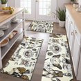 thumbnail image 2 of Beige Halloween Skull Pumpkin Pattern Kitchen Rugs Sets Of 3,Kitchen Runner Rugs Non Skid Washable,Decorative Kitchen Floor Mats for Kitchen,Sink,Laundry,17"x30"+ 17"x47" + 17"x59", 2 of 6