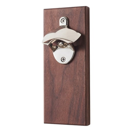

KKCXFJX Kitchen Gadgets Wooden Multi-function Beer Opener Wall-mounted Refrigerator Sticker Bottle Opener Can Opener Bar Restaurant Wall Decoration Rack Gifts