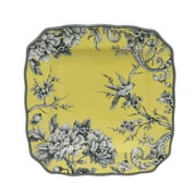 222 Fifth Adelaide Yellow Porcelain Dinnerware Set, 16 Piece with Dishes