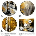 thumbnail image 3 of Designart Monochrome Golden Birch Trees By The River I Canvas Wall Art, 3 of 5