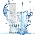 thumbnail image 5 of Home Gifts Matoen Electric Toothbrush, with 6 Brush Heads, 5 Cleaning Modes,Smart 20-speed Timer Electric Toothbrush IPX7 - Blue, 5 of 8