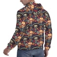 thumbnail image 3 of Hoodies for Men - Skulls and Flowers Long Sleeve Comfrt Men'S Fashion Hoodies & Sweatshirts, Sweatshirts for Men Hoodies Pullover Clothing Clothes with Pouch, 3 of 7