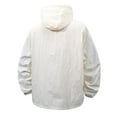thumbnail image 4 of MIXUE Mens Coats And Jackets Autumn Winter Solid Color Hooded Long Sleeve Zip Up Loose Casual Coat Outwear,White,M, 4 of 4