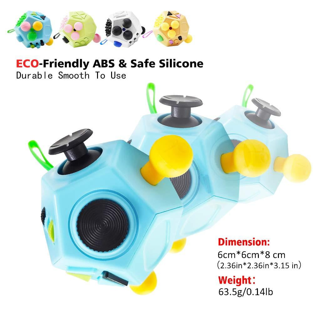 Vcostore 12 Sided Fidget Cube Dodecagon Fidget Toy For Children And Adults Stress And Anxiety Relief Depression Anti Cube For All Ages With Adhd Add Ocd Autism Blue Blue Walmart Com