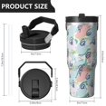thumbnail image 4 of Modern 30oz Handheld Travel Tumbler with Handle – Double Wall Stainless Steel Insulated Cup, Flip Straw Lid, Leak-Proof & BPA-Free for Hot and Cold Drinks – Durable Coffee & Juice Mug White, 4 of 7