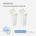 thumbnail image 2 of Disposable Socks 10 Pairs Convenient Solid Color Cotton Socks Mid Tube Socks Compressed Socks for Travel White, 2 of 4