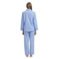 thumbnail image 4 of GLOBAL Womens 100% Cotton Notch Collar Pajama Set Homewear with Pockets, Spring & Summer, 2-Piece, Sizes S to 3X, 4 of 5