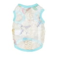 thumbnail image 2 of SPRING PARK Dog Vest Cartoon Printing Polyester Hollow Mesh Sun Soft T Shirt Clothes Small Cat Clothing, 2 of 7