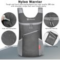 thumbnail image 4 of czcpp-Lightweight Packable Backpack 14L, Foldable Backpacks Leger Sac à Dos Light Hiking Day Pack Water Resistant Bag, 4 of 4