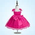 thumbnail image 4 of uublik Girls Formal Dress Size 2T-8 Sleeveless Tulle Dresses Kids Birthday Formal Wedding Pageant Princess Dress Hot Pink, 4 of 4