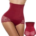 thumbnail image 1 of URMAGIC Women Sexy Lace High Waist Slim Shaping Panty Butt Lifter Body Control Underwear Pants, 1 of 8