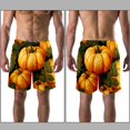 thumbnail image 3 of luoweisi Men's Beach Shorts Quick Dry Swim Trunks with Mesh Lining Thanksgiving Pumpkin S, 3 of 5