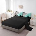 thumbnail image 3 of YST Teal Triangle Bedding Set, Twin Size, 7-Piece, Geometric, Turquoise Black Gray, Soft Lightweight, 3 of 5