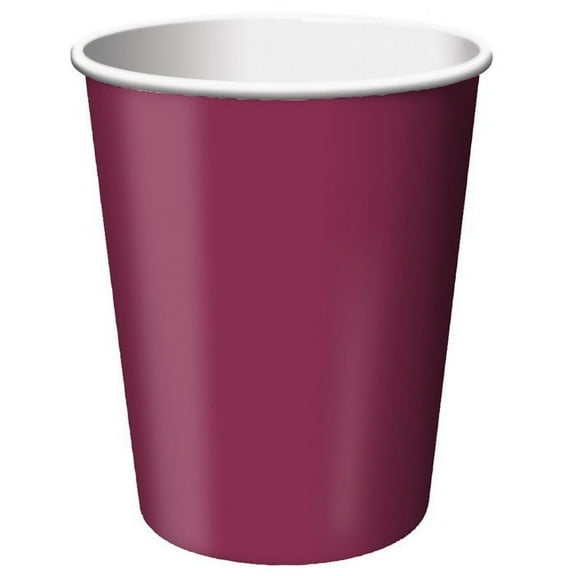 240 Count Bulk Pack Burgundy 9 oz Hot & Cold Cups