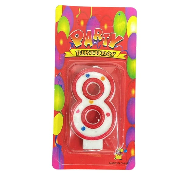 Birthday Number-8 Cake Candle: 1CT