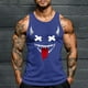 thumbnail image 1 of Camiseta sin mangas de cuello redondo para hombre, con estampado de Halloween, cuello redondo, estilo informal, deportiva, para hombre, 1 of 5