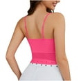 thumbnail image 4 of Otntypg Bralettes for Women Adjustable Spaghetti Strap Mesh Tank Top Sexy Tube Slim Y2K Camisole Hot Pink L, 4 of 7