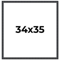 34x35 Frame Black Real Wood Picture Frame Width 1.25 inches | Interior Frame Depth 0.5 inches |