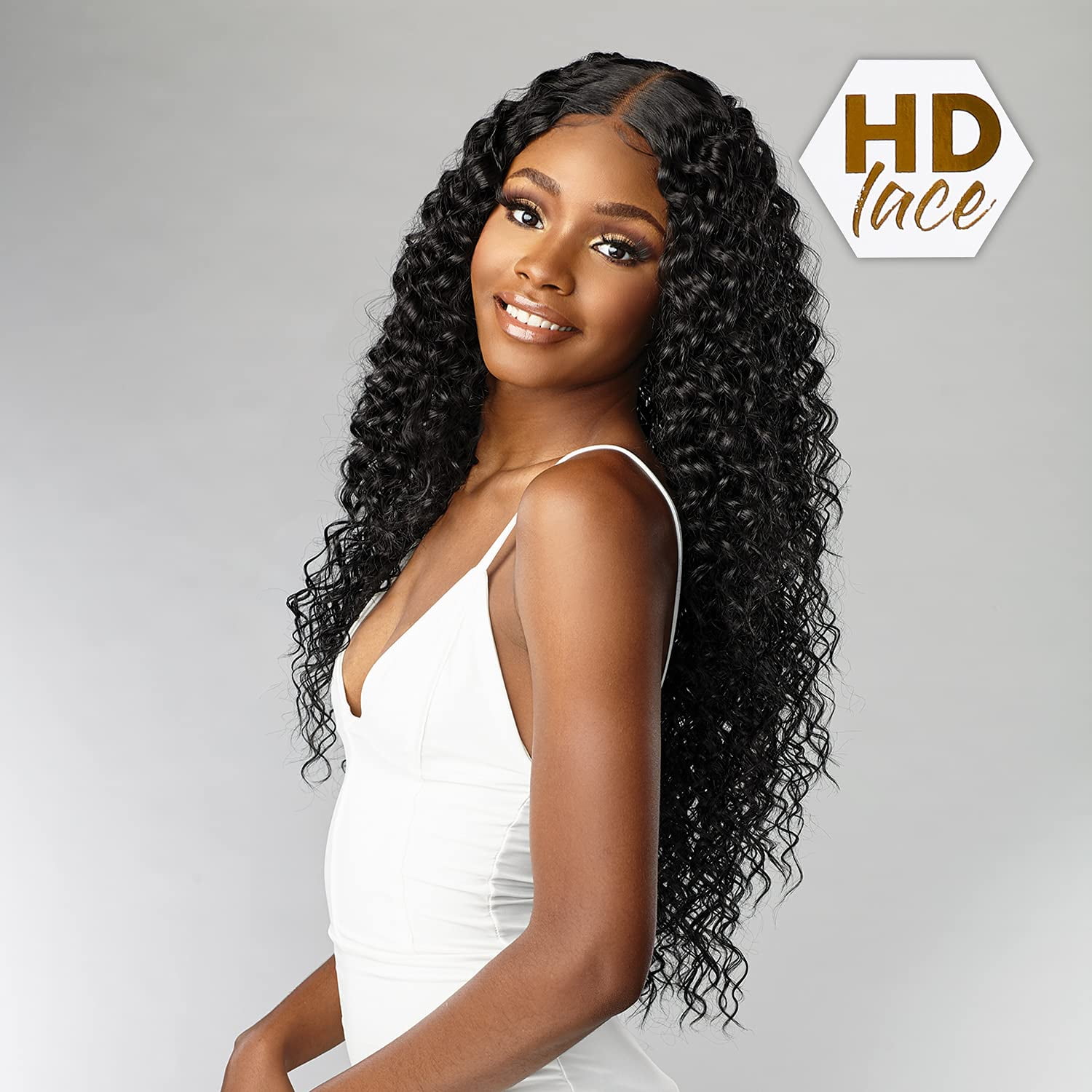 Human Hair Blend Lace Front Wig Butta Lace Bohemian 28" (BALAYAGECHOCOLATE)