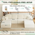 thumbnail image 4 of Homall U-shaped Multi-person Boneless Sectional Couches and Sofas Modular Sectional No Assembly Required Living Room Sofa Furniture Sets, 4 of 9