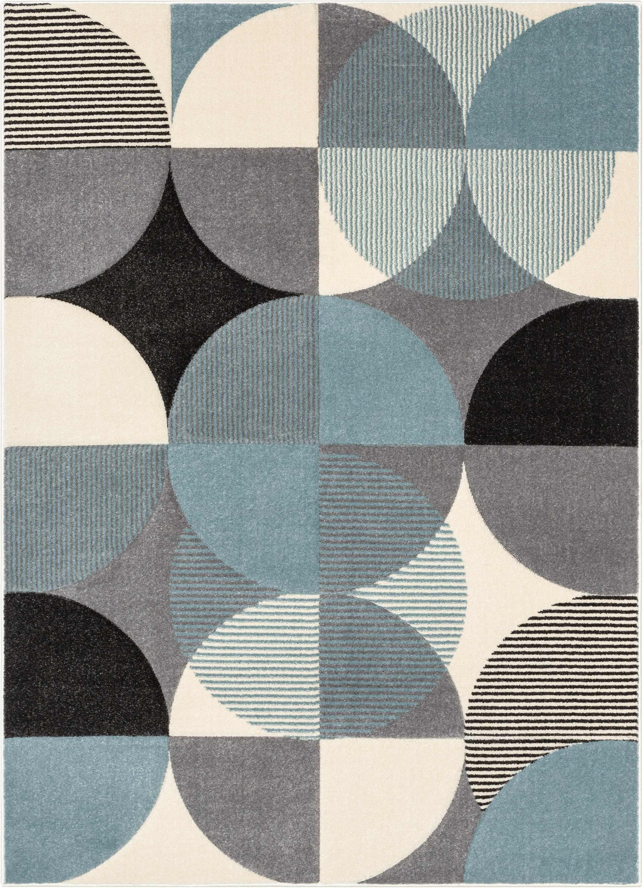 Well Woven Astrid Geometric Area Rug, 3' x 5', Dramatic High-Low Pattern, Easily Matchable Color Palette, Wood Floor Safe Backing