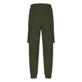 thumbnail image 6 of Men's Corduroy Sweatpants Drawstring Elastic Cuffs Cargo Joggers with Pockets Olive Green S, 6 of 6