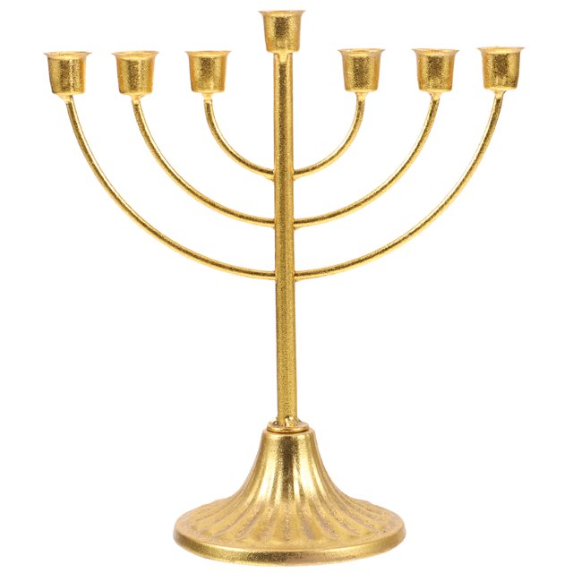 Candelabro judío de 7 brazos, candelabro de metal, adorno para fiestas