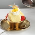thumbnail image 6 of Shaved Ice Bowl Set Korean Style Dessert Bowl Stainless Steel Salad Bowl Small Ice Cream Cups Household Fruit Bowl for Snacks, 6 of 7