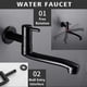 thumbnail image 4 of Wall-Mounted Black Cold Water Faucet Washing Machine Mop Pool Garden Taps (31cm), 4 of 5
